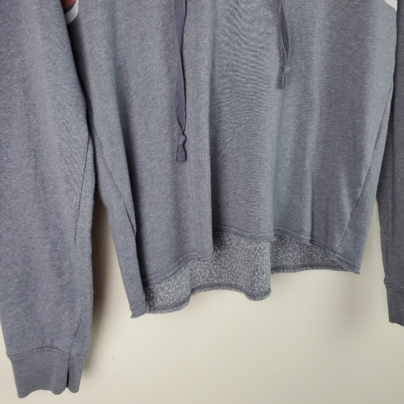 American Eagle Blue Red Stripe Hoodie Small - Picture 3 of 6